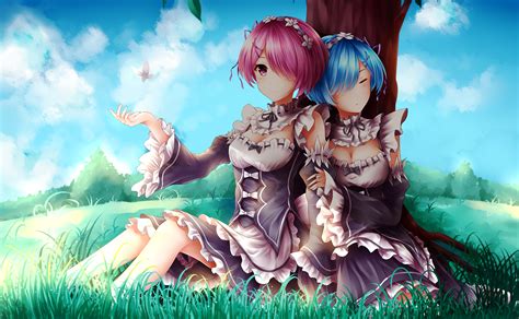 Rem And Ram Rezero Kara Hajimeru Isekai Seikatsu Drawn By Wsman