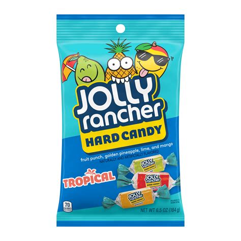 Jolly Rancher Tropical Flavors Hard Candy Assorted Bag 65 Oz