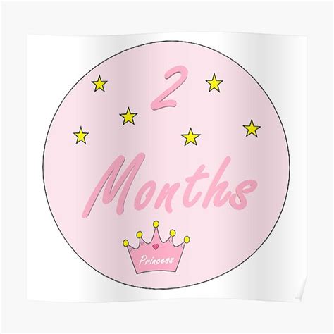 2 Months Old Baby Sticker Poster By Superchele Redbubble