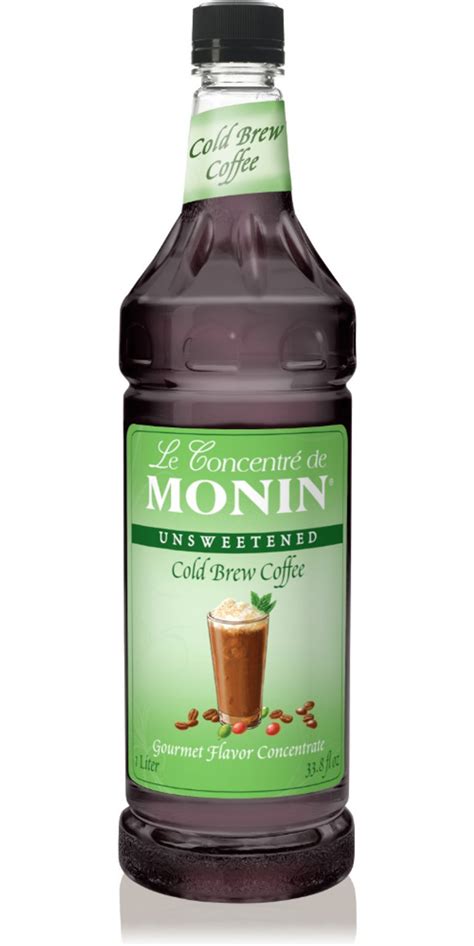 Monin Cold Brew Coffee Concentrate 1 Liter Plastic Bottle