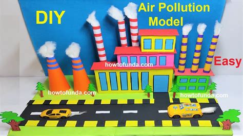 How To Make Air Pollution Model D Science Project For Science Exhibition Howtofunda YouTube