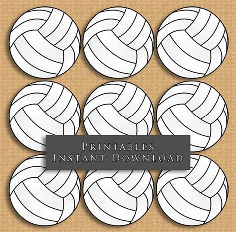 Volleyball Printable Tags Stickers Perfect For A Sports Volleyball