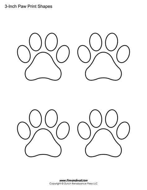 Dog Paw Print Stencil Printable Free Free Printable Templates
