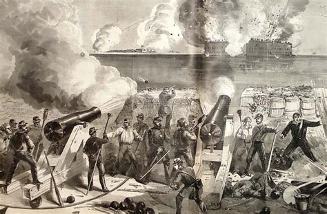 Na Firing On Fort Sumter April 1861 Library