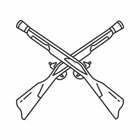 Crossed Musket Musket Range Weapons Traditional Firearm Weapons