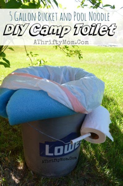 Diy Portable Camping Toilet Made With A Gallon Bucket And Pool Noodle Hacks A Thrifty Mom