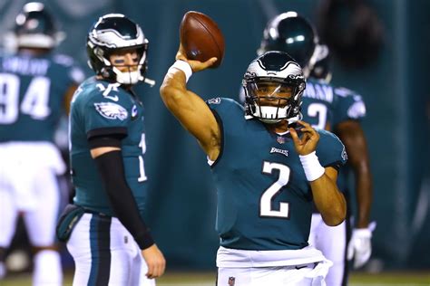 But there's still six weeks to go! Jalen Hurts stats: Eagles rookie QB in for Carson Wentz ...
