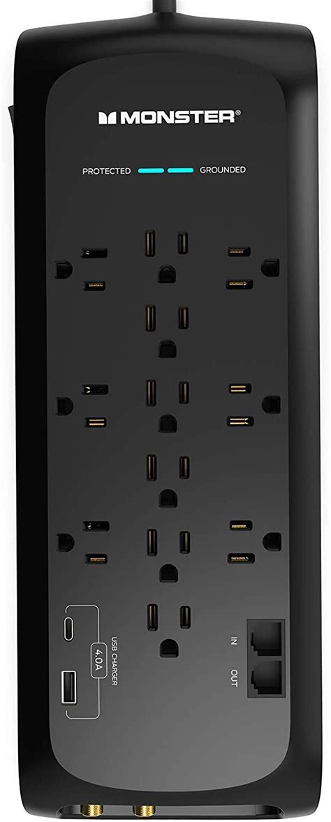 Monster Surge Protectors Power Strip 12 Outlets With And Cash Back