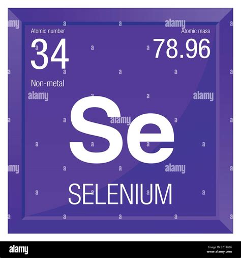 Símbolo De Selenio Elemento Número 34 De La Tabla Periódica De Los