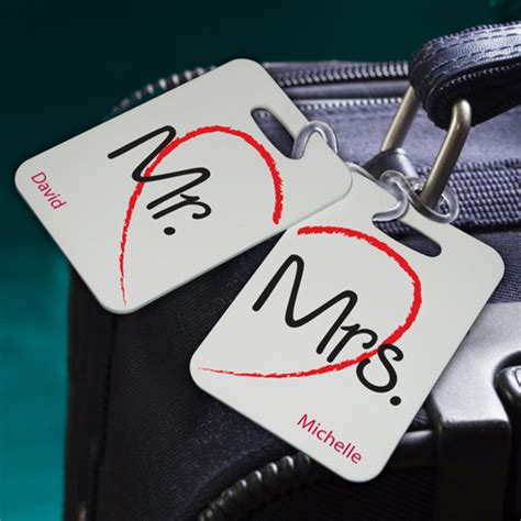 Mr Mrs Personalized Luggage Tags