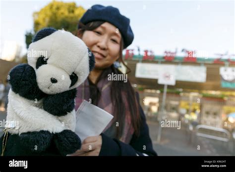 A Visitor Arrives To See The New Giant Panda Cub Xiang Xiang At Tokyos