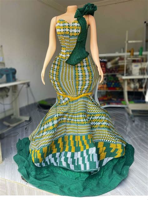 Corset Kente Gown For Traditional Wedding In 2023 Kente Styles