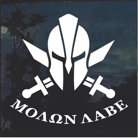 Molon Labe Spartan Helmet Window Decal Sticker D6 Custom Made In The