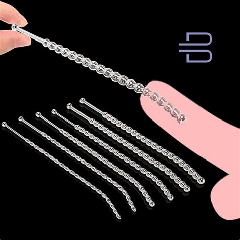 Ribbed Penis Sounding Rods Urethral Sound Urethral Plug For Male Steel