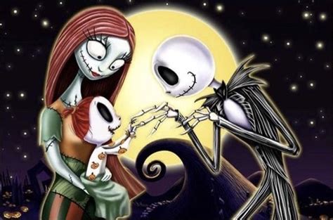 Jack Sally And Daughter Nightmare Before Christmas Wallpaper