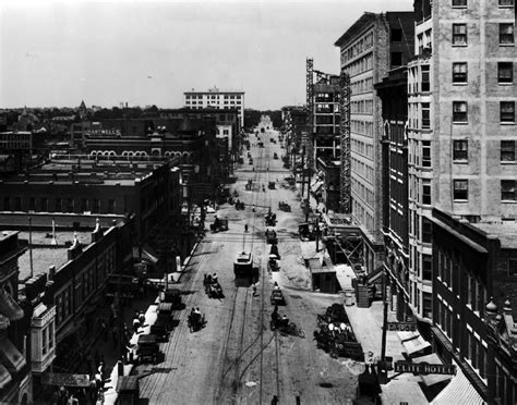 Looking North On Broadway 1910 Oklahoma City Via City Of Okc