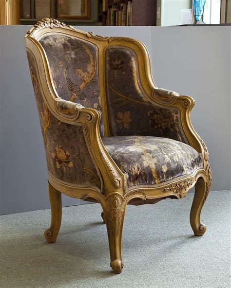 Pair Louis Xiv Style French Antique Bergere Arm Chairs