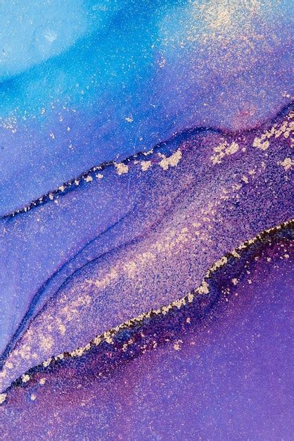 Premium Photo Purple And Gold Abstract Art With A Purple Background
