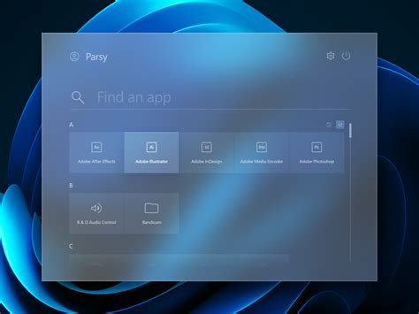 Frosted Glass Ui Windows App Drawer Ui Design Concept By Mohamed