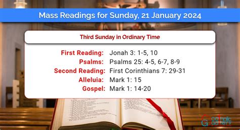 Catholic Readings January 21 2024 Online Reading Allx Luelle