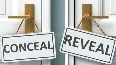 Conceal And Reveal As A Choice Pictured As Words Conceal Reveal On