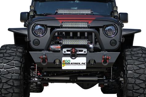 Go Industries 94101 Winch Style Front Bumper In Black Powder Coat For