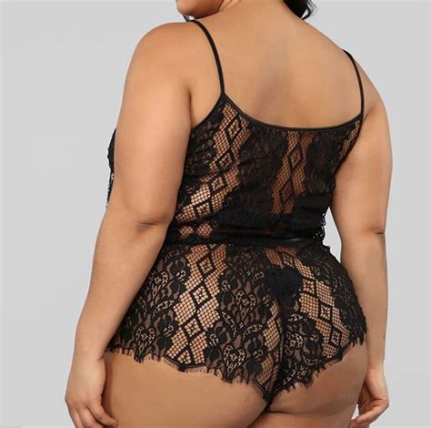 Two Piece Underwear Lace Plus Size Fat Woman Cjns1019665 Etsy