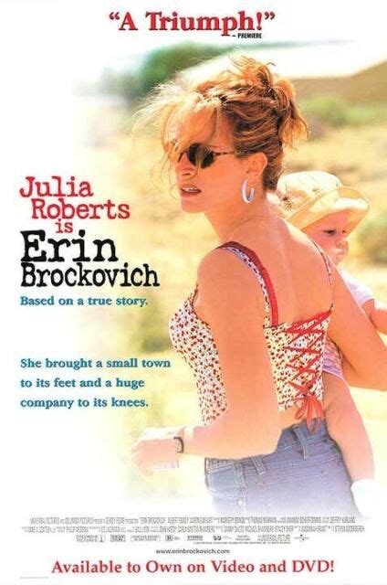 Erin Brockovich 2000 Original Dvdvideo Poster Single Sided