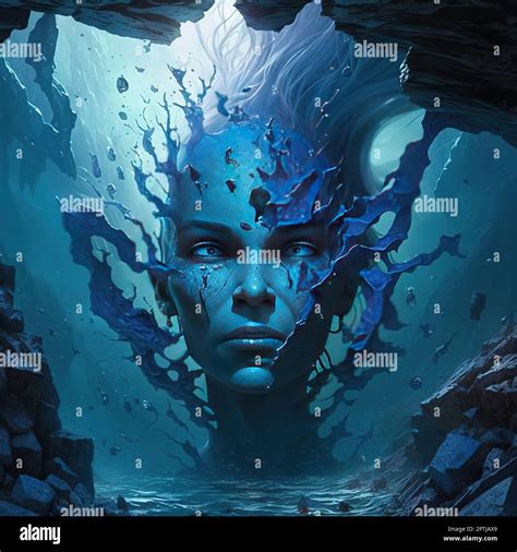 Immerse yourself in the serenity of a blue gaze as it captures the