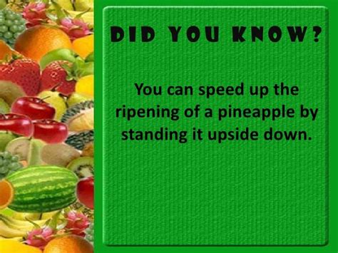 Fun Facts About Fruits