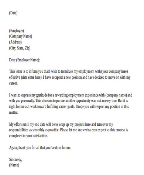 Resignation Letter Template Word Doc Ideas 2022