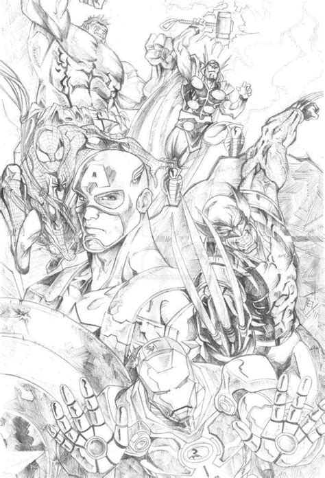Pin By Eric Hill On Coloring Pages Marvel Drawings Comic Book
