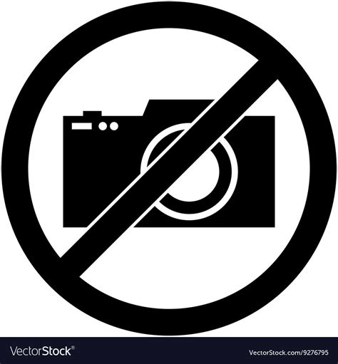 No Photography Camera Prohibited Symbol Royalty Free Vector