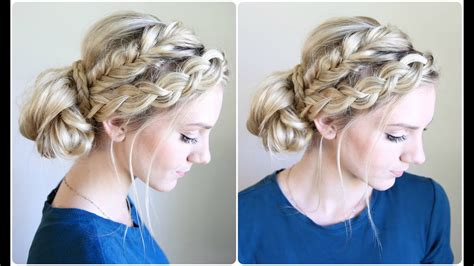 Messy bun, french braid and more styles to try now. Mixed Braid Bun | Cute Girls Hairstyles - YouTube