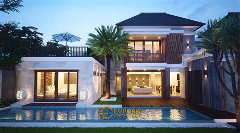 Desain Villa Style Villa Bali 2 Lantai Bapak Robert Di Seminyak Bali