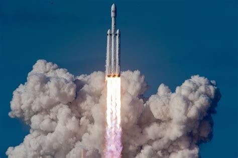 A Spacex Falcon Heavy Rocket Lifts Off From Launch Pad 39a At Nasas