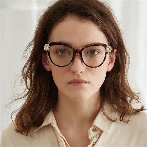 Soandei Lastest Women Optical Glasses Frame Elegant Spectacle Cat Eye Eyeglasses Clear Frames