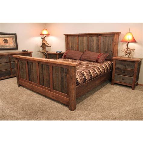 Rustic Reclaimed Barn Wood Bed Wood Bed Frame Barnwood Furniture