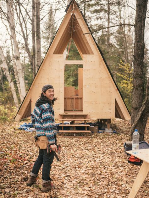 A picture (a photo or print, drawing, etc.) is placed beneath it, with the cutout framing it. How to Build an DIY A-Frame Cabin for Under $10k | Field Mag