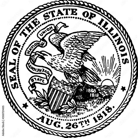 Illinois State Seal Stock Vector Adobe Stock