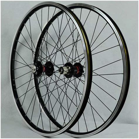 Buy Outdoor Mtb Bike Wheel Inch Double Wall Alloy Rims Disc V Brake Bicycle Wheelset Qr