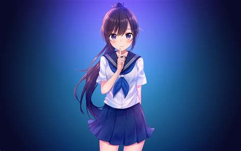 3840x2400 Resolution Anime Girl In School Uniform Uhd 4k 3840x2400