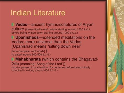 Ppt Indian Literature Powerpoint Presentation Free Download Id5392365
