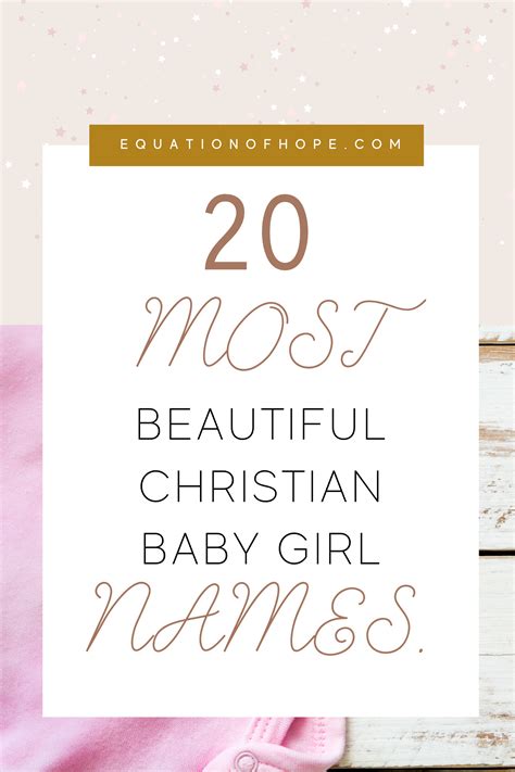 20 Most Beautiful Christian Baby Girl Names In 2021 Baby Girl Names