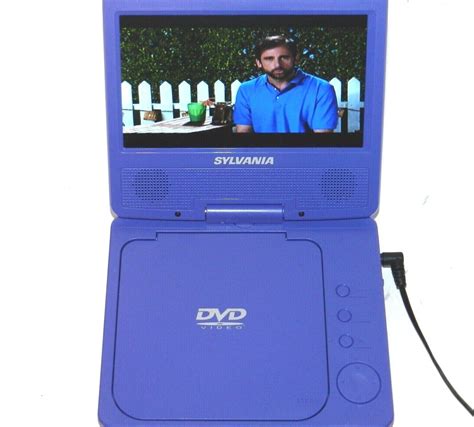 Sylvania Portable Dvd Player Sdvd7027 Purple With Accessories And Bag