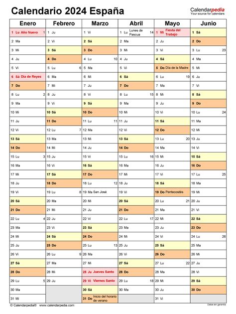 Calendario 2024 En Word Excel Y Pdf Calendarpedia Kulturaupice