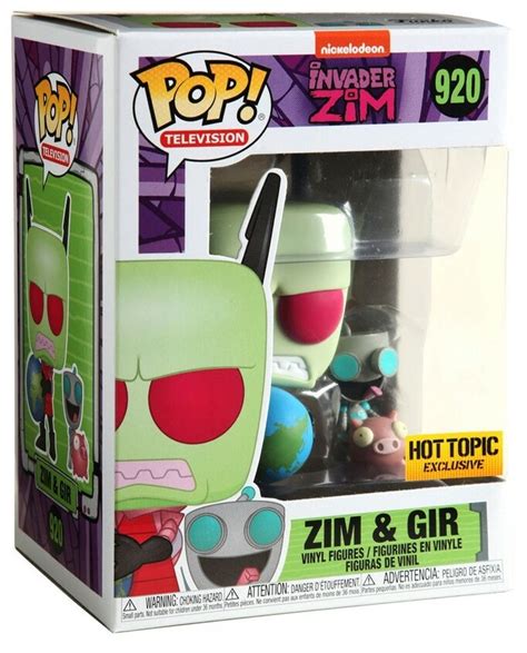 Funko Pop Zim And Gir 920 Invader Zim From Nickelodeon Hot Topic Exclusive Kuchotopia