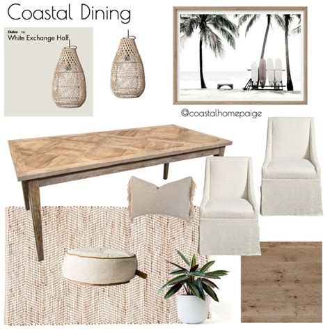 Coastal Dining Interior Design Mood Board By Coastalhomepaige Dining
