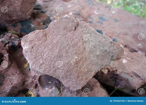 Raw Of Red Sandstone Rock On Nature Background Stock Photo Image Of