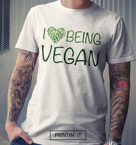 I Love Being Vegan T Shirt Vegetarian Tshirt Vegan Tshirt Greens T